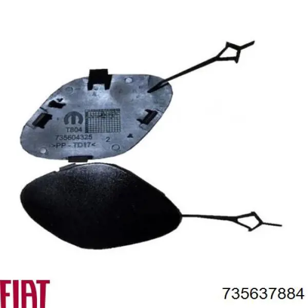 Купить 735637884 Fiat/Alfa/Lancia Заглушка буксировочного крюка
