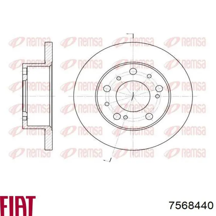 Передние тормозные диски 7568440 Fiat/Alfa/Lancia