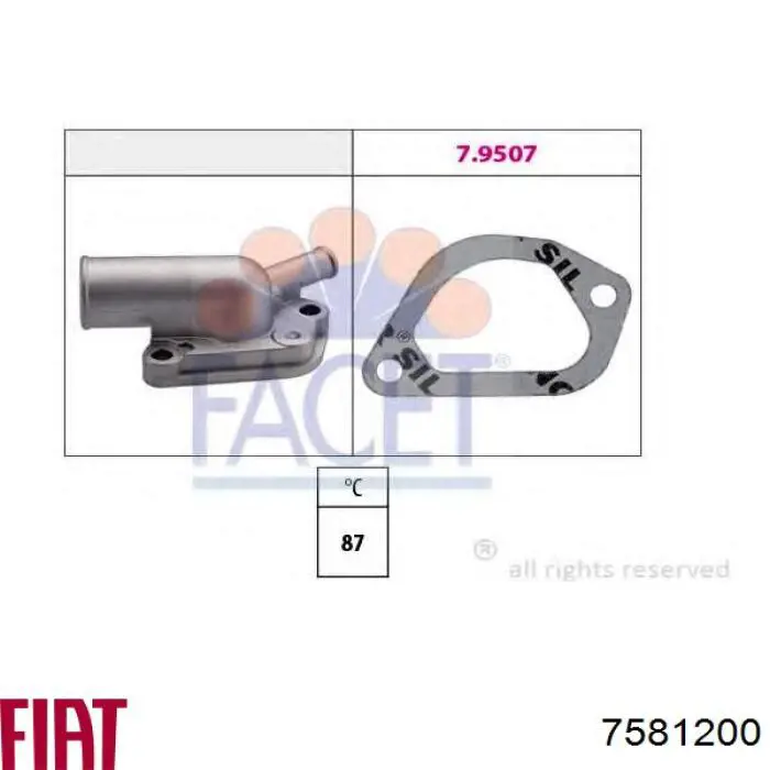 Термостат в корпусе Fiat/Alfa/Lancia 7581200 цена, от 15.91 USD