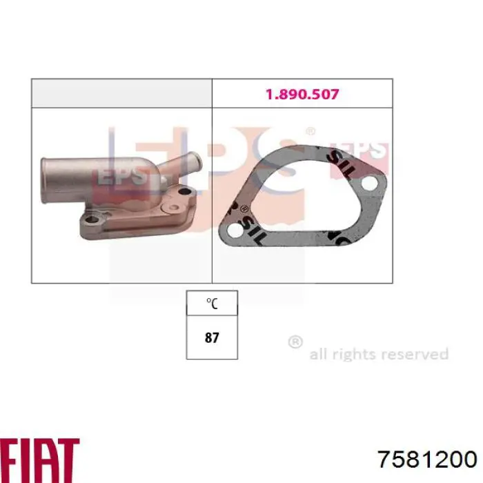Купить 7581200 Fiat/Alfa/Lancia Автомобильный термостат