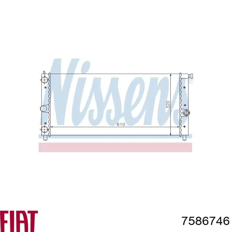 Купить 7586746 Fiat/Alfa/Lancia Радиатор водяной