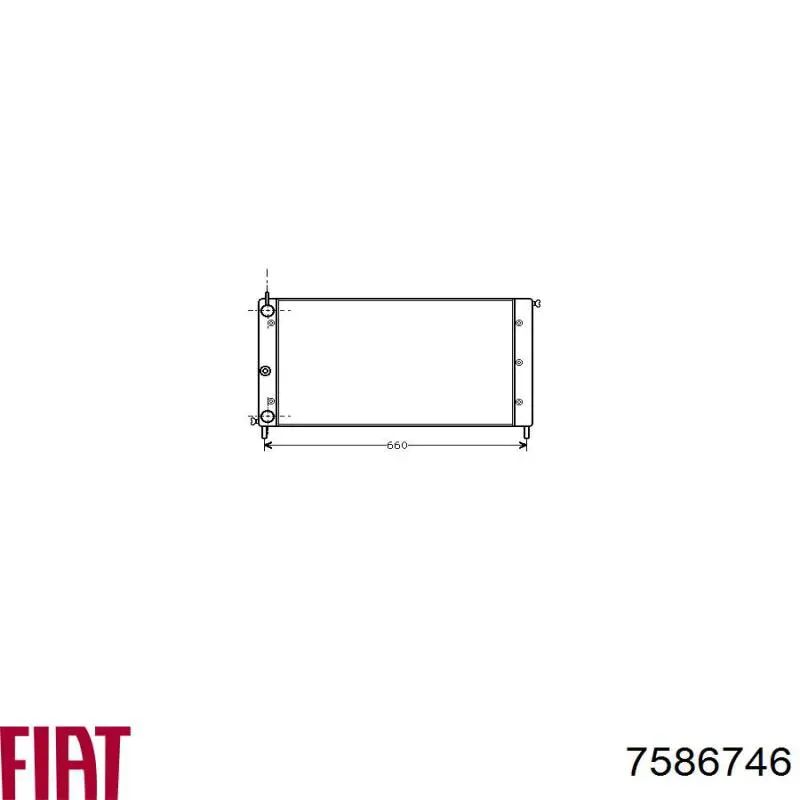 Радиатор охлаждения двигателя Fiat/Alfa/Lancia 7586746 цена, от 37.10 USD