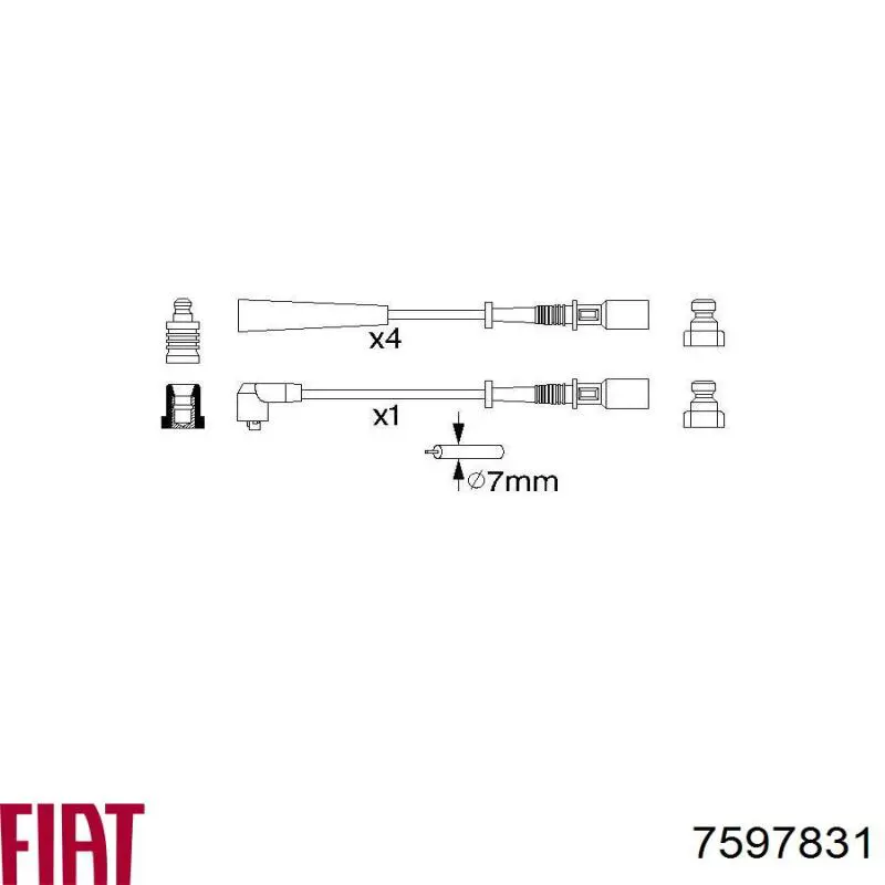 Купить 7597831 Fiat/Alfa/Lancia Провода высокого напряжения