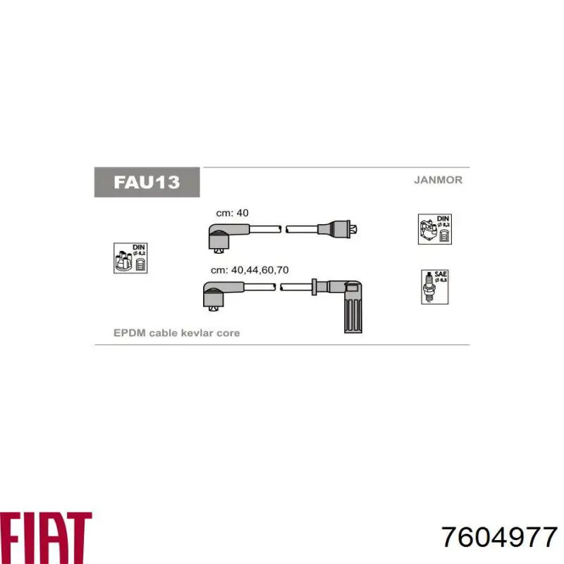 Высоковольтные провода 7604977 Fiat/Alfa/Lancia