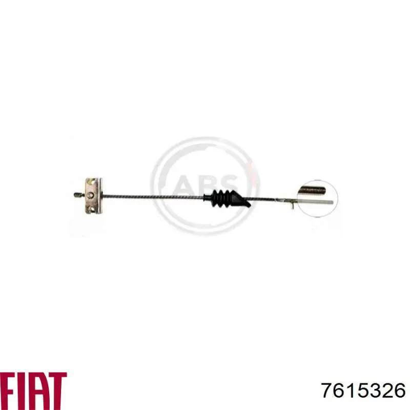 7615326 Fiat/Alfa/Lancia Трос ручного тормоза задний, правый