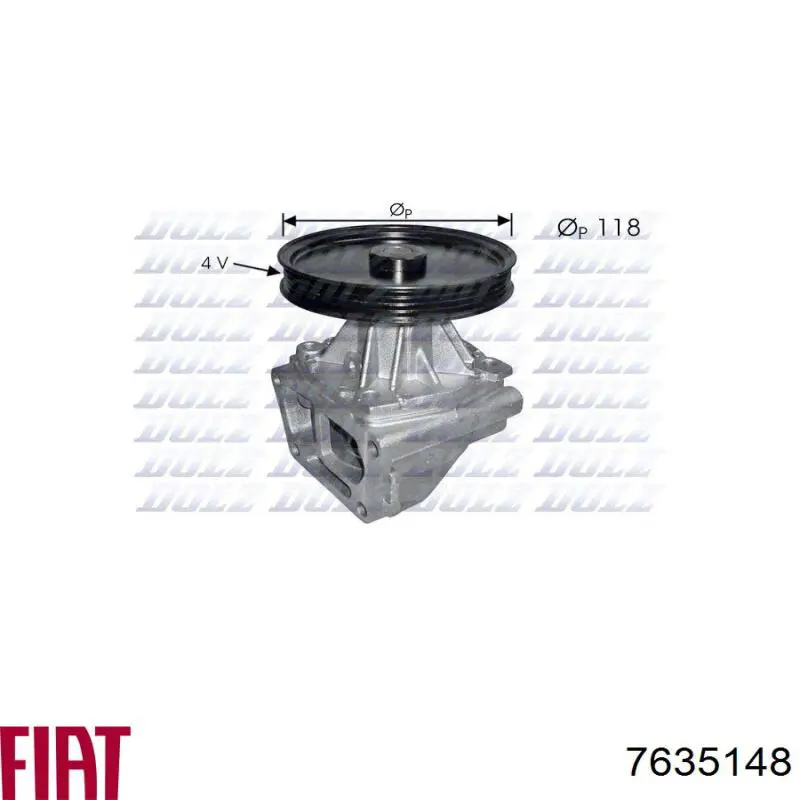 7723347 Fiat/Alfa/Lancia Водяной насос охлаждения, с корпусом