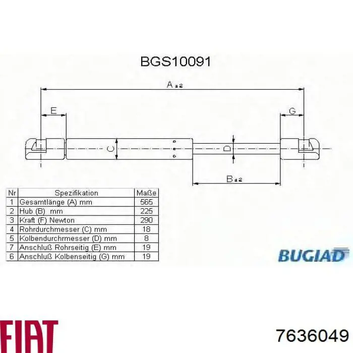 Амортизатор задней двери Magneti Marelli GS0049 цена, от 8.13 USD
