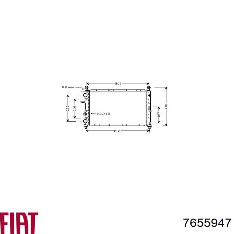 Радиатор охлаждения двигателя Fiat/Alfa/Lancia 7655947 цена, от 44.38 USD