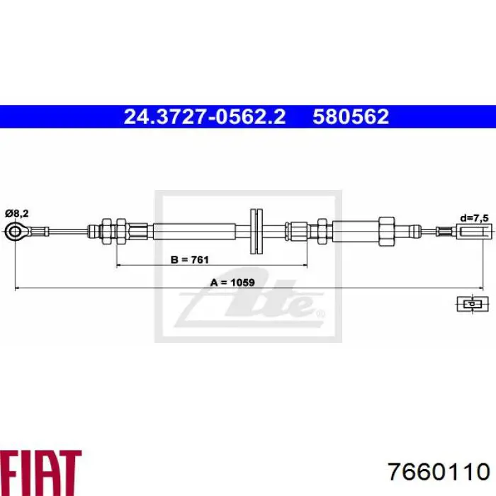 Купить AD112331 Adriauto Передний трос ручника