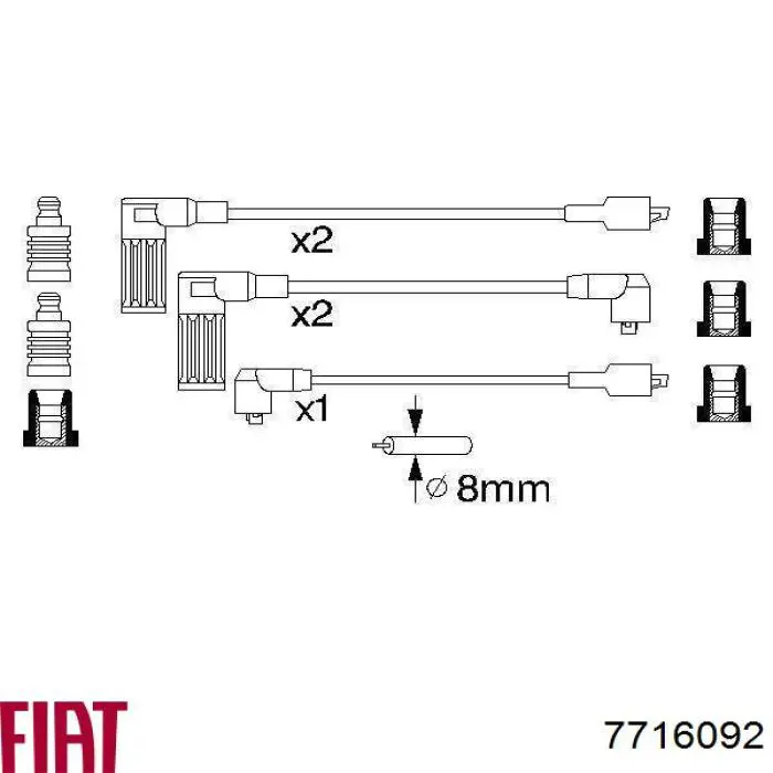 Провода зажигания Fiat/Alfa/Lancia 7716092 цена, от 14.36 USD