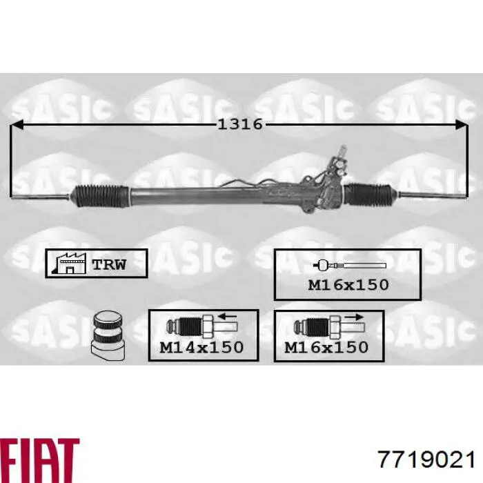7719021 Fiat/Alfa/Lancia Управление рулевое в сборе