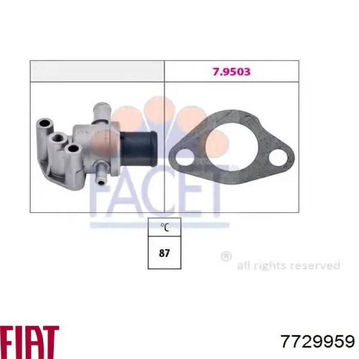 Термостат в корпусе Fiat/Alfa/Lancia 7729959 цена, от 15.70 USD