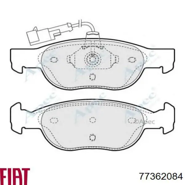 Передние тормозные колодки 77362084 Fiat/Alfa/Lancia