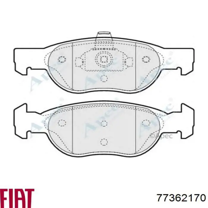 Передние тормозные колодки 77362170 Fiat/Alfa/Lancia