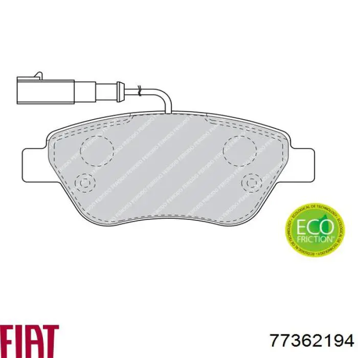Купить 77362194 Fiat/Alfa/Lancia Колодки тормозные