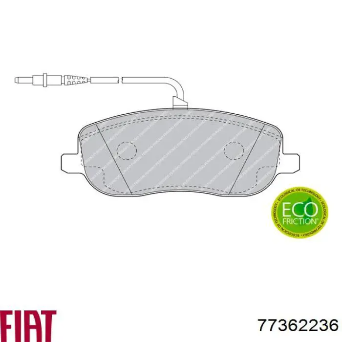 77362236 Fiat/Alfa/Lancia Колодки передние