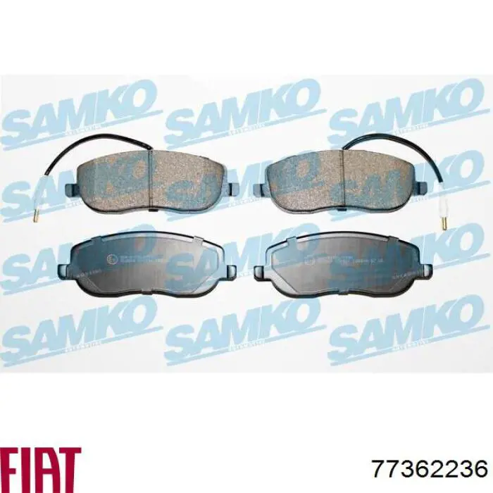 Передние тормозные колодки 77362236 Fiat/Alfa/Lancia