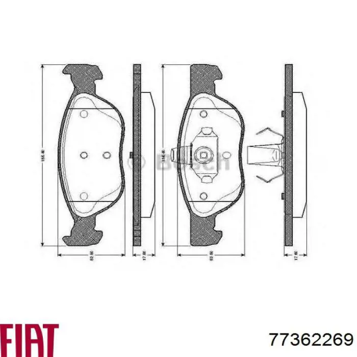 Колодки Fiat/Alfa/Lancia 77362269 цена, от 18.14 USD