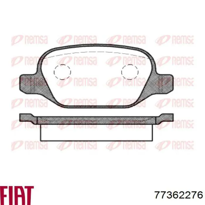 Задние тормозные колодки 77362276 Fiat/Alfa/Lancia