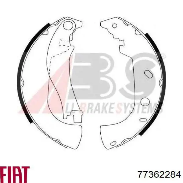77362284 Fiat/Alfa/Lancia Барабанные тормозные колодки