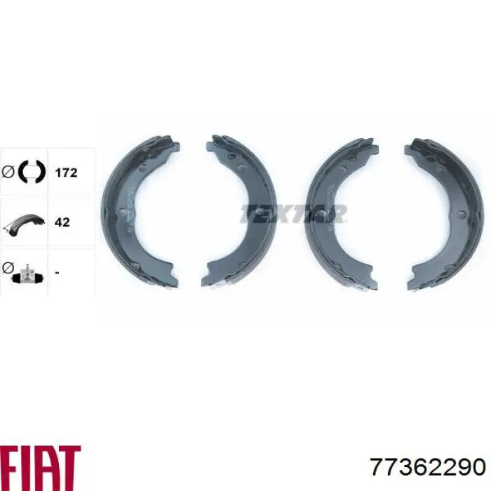 Колодки ручника 77362290 Fiat/Alfa/Lancia