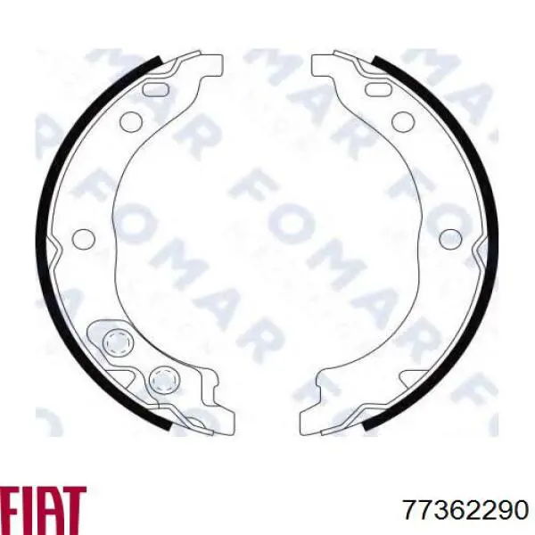 77362290 Fiat/Alfa/Lancia Тормозные колодки ручника
