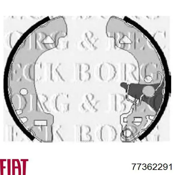 77362291 Fiat/Alfa/Lancia Барабанные тормозные колодки