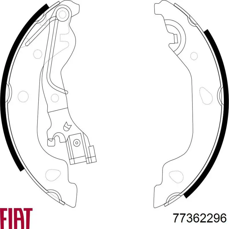 77362296 Fiat/Alfa/Lancia Барабанные тормозные колодки