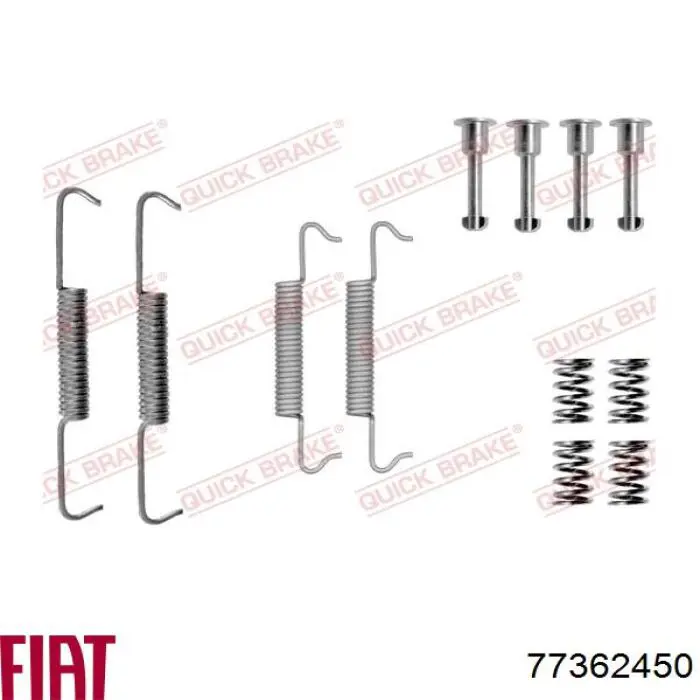 Тормозные колодки стояночного тормоза Fiat/Alfa/Lancia 77362450 цена, от 36.26 USD