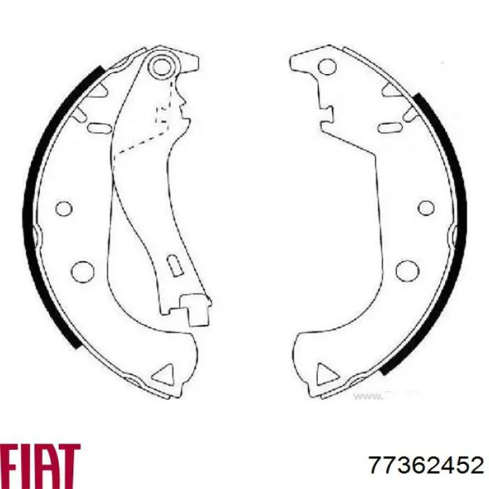 77362452 Fiat/Alfa/Lancia Барабанные тормозные колодки