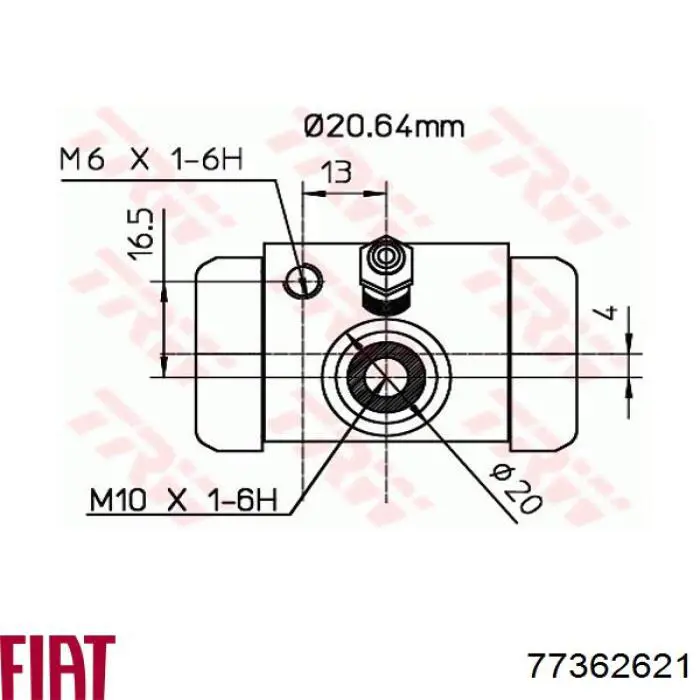 Цилиндр тормозной колесный 77362621 Fiat/Alfa/Lancia