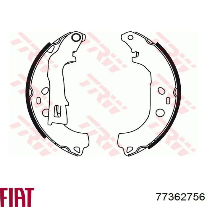 Барабанные колодки Fiat/Alfa/Lancia 77362756