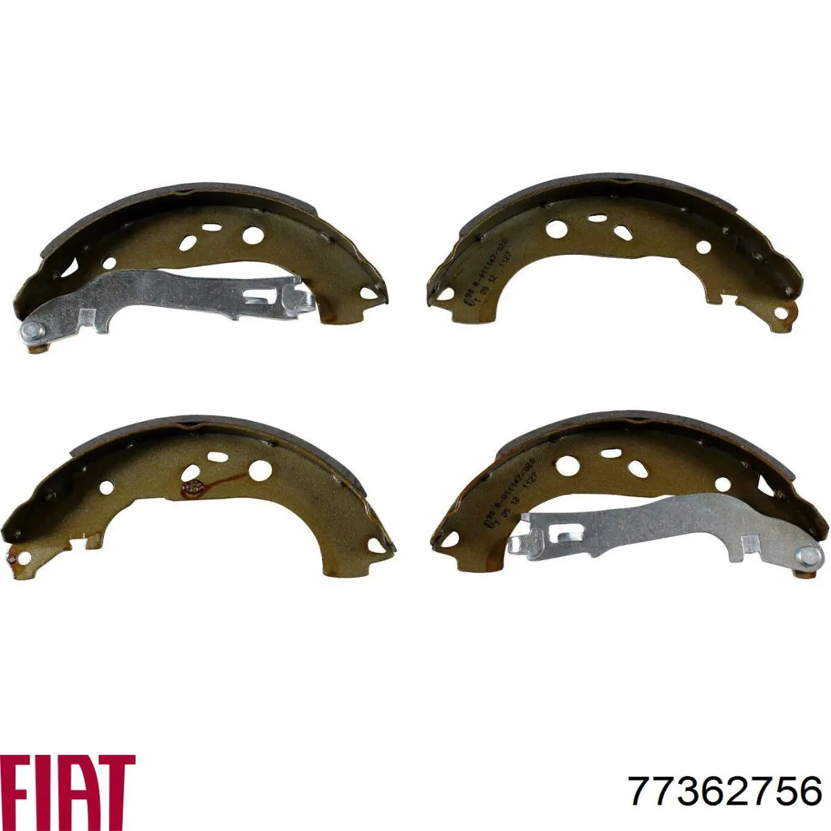 Задние барабанные колодки 77362756 Fiat/Alfa/Lancia