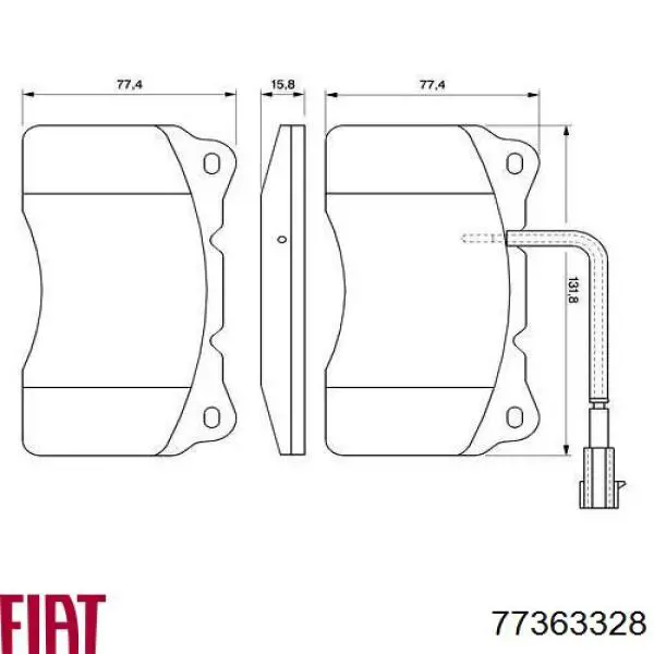 Купить 77363328 Fiat/Alfa/Lancia Колодки тормозные
