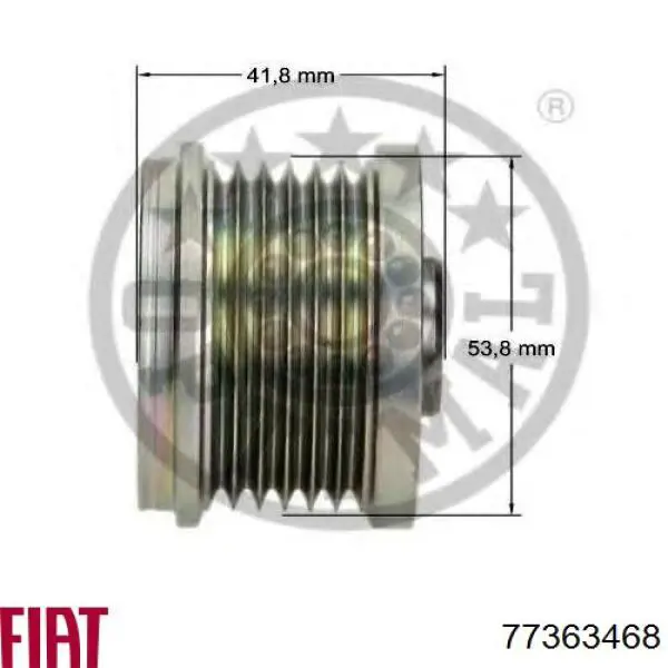 Купить 77363468 Fiat/Alfa/Lancia Шкив ремня генератора