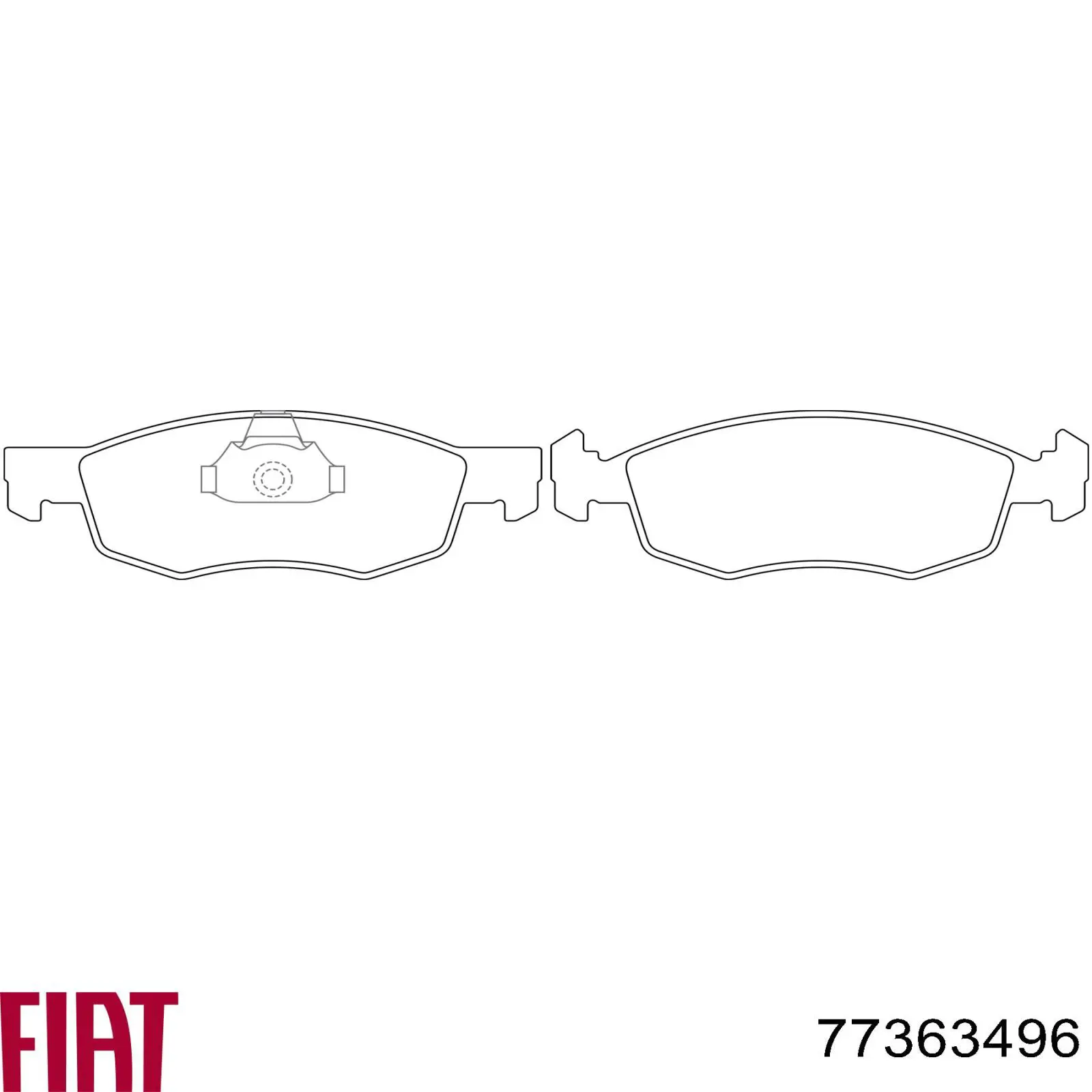 Передние тормозные колодки 77363496 Fiat/Alfa/Lancia
