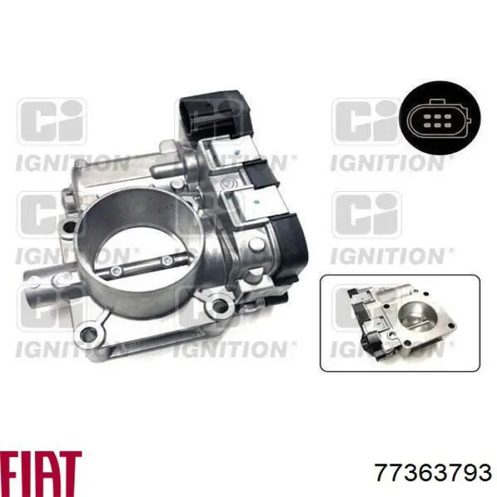 77363793 Fiat/Alfa/Lancia Дроссельная заслонка