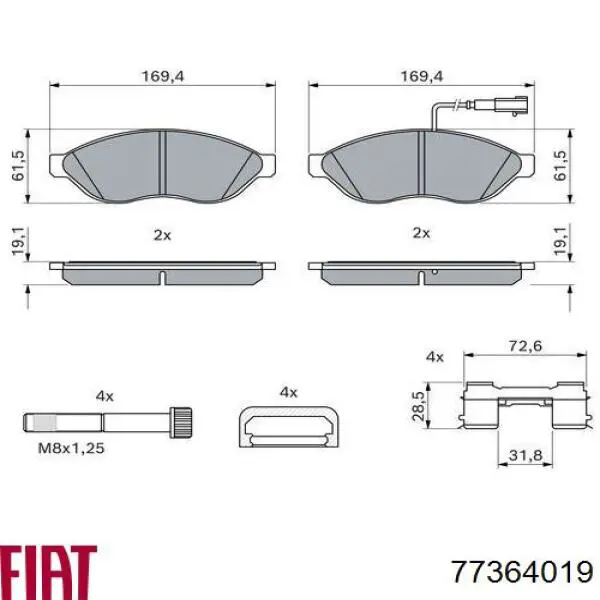  Fiat/Alfa/Lancia 77364019 цена, от 82.73 USD