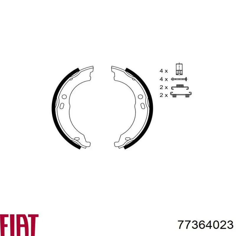 Тормозные колодки стояночного тормоза Fiat/Alfa/Lancia 77364023 цена, от 28.49 USD
