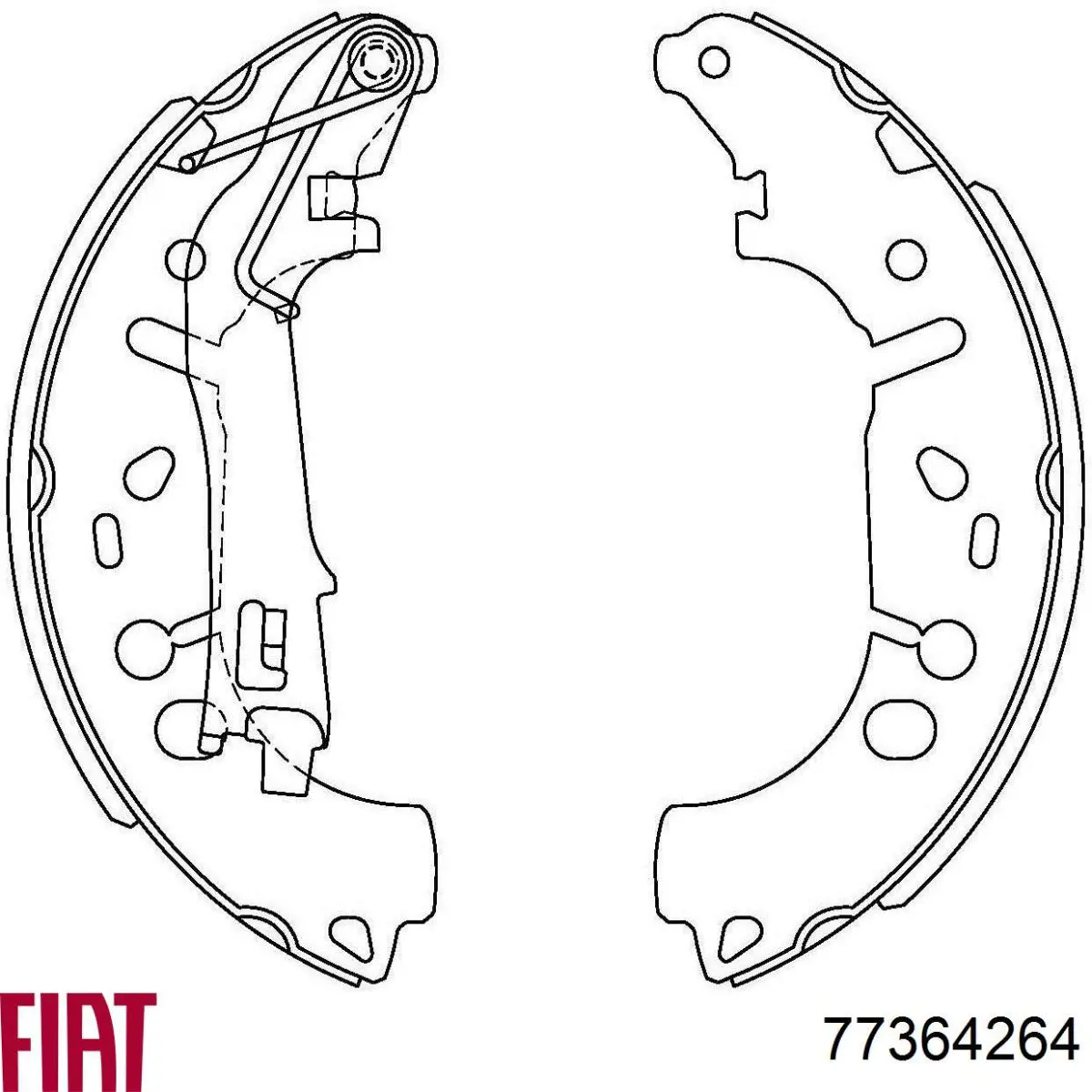 77364264 Fiat/Alfa/Lancia Барабанные тормозные колодки