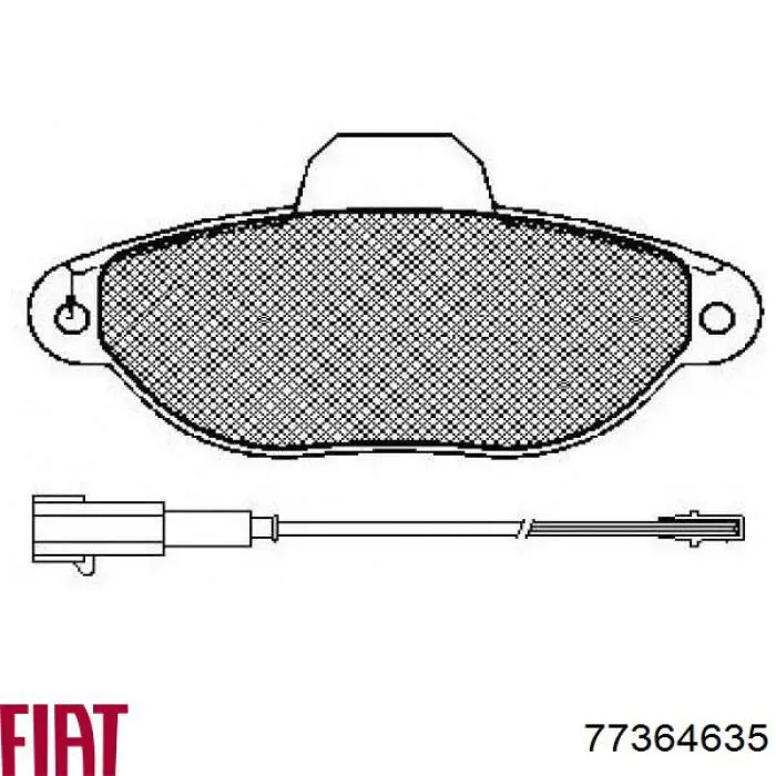 Передние тормозные колодки 77364635 Fiat/Alfa/Lancia