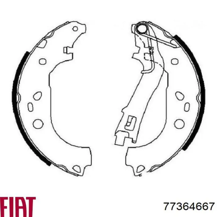 77364667 Fiat/Alfa/Lancia Барабанные тормозные колодки
