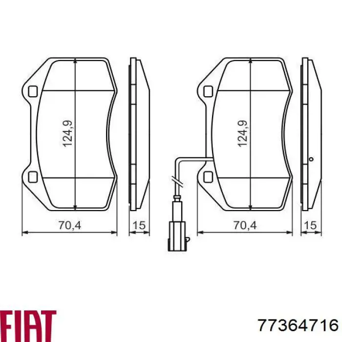 77364716 Fiat/Alfa/Lancia Колодки передние