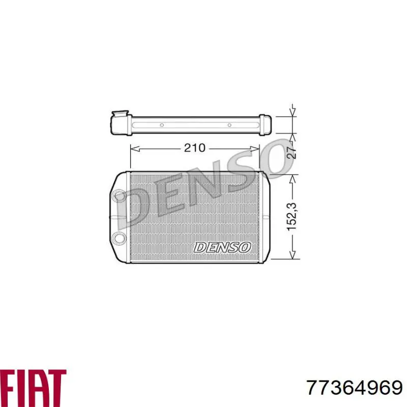 Радиатор печки (отопителя) Fiat/Alfa/Lancia 77364969 цена, от 63.66 USD
