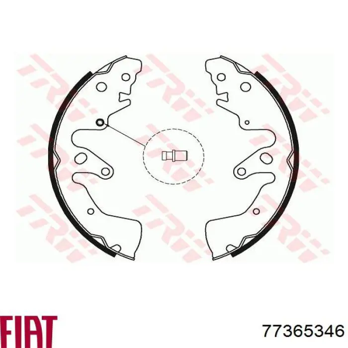 Купить 77365346 Fiat/Alfa/Lancia Задние барабанные тормозные колодки