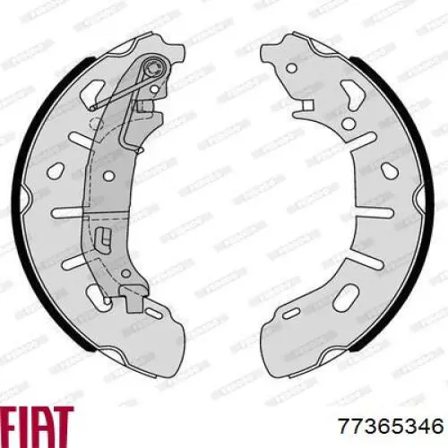 Задние барабанные колодки 77365346 Fiat/Alfa/Lancia