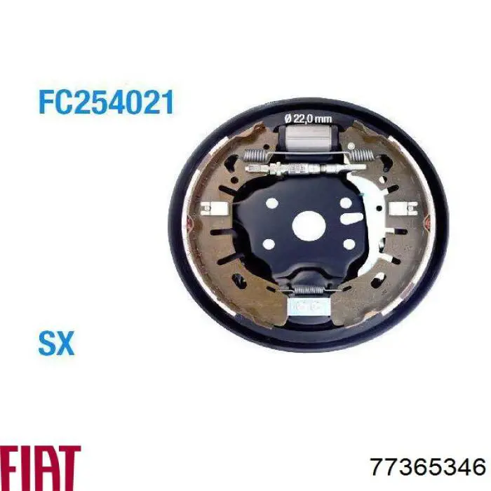 Тормоза рабочие задние ножные и тормозные барабаны Fiat/Alfa/Lancia 77365346 цена, от 31.51 USD