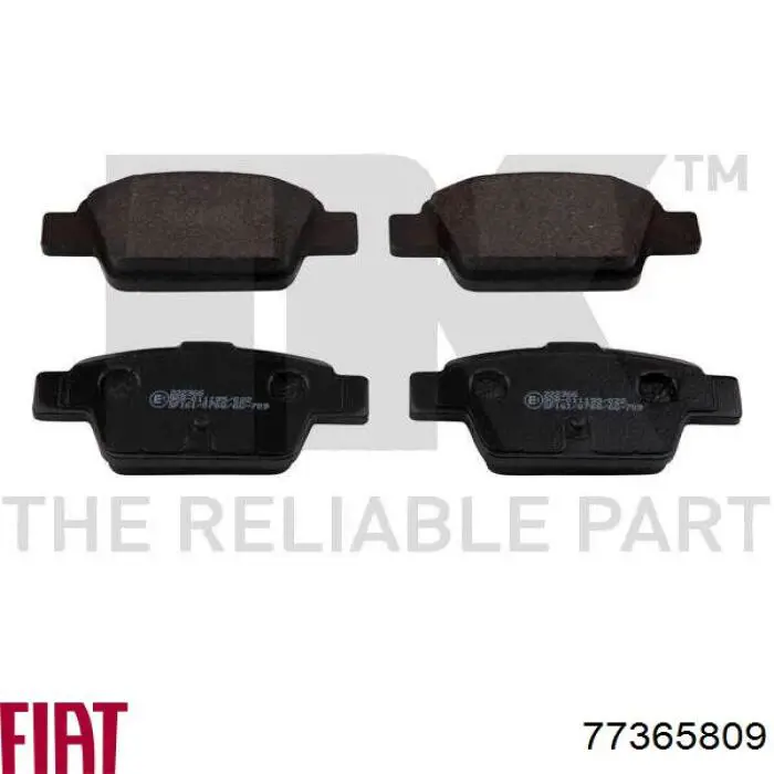 Колодки дисковые  Fiat/Alfa/Lancia 77365809 цена, от 23.67 USD