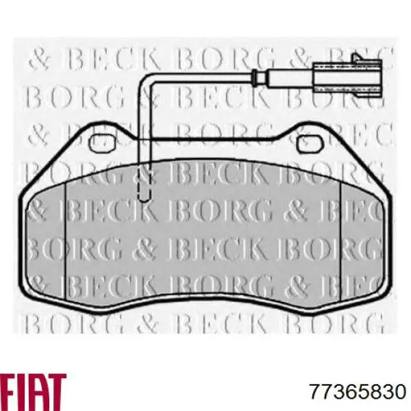 Передние тормозные колодки 77365830 Fiat/Alfa/Lancia