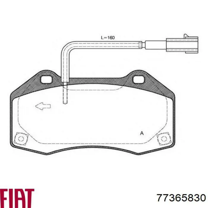 77365830 Fiat/Alfa/Lancia Колодки передние